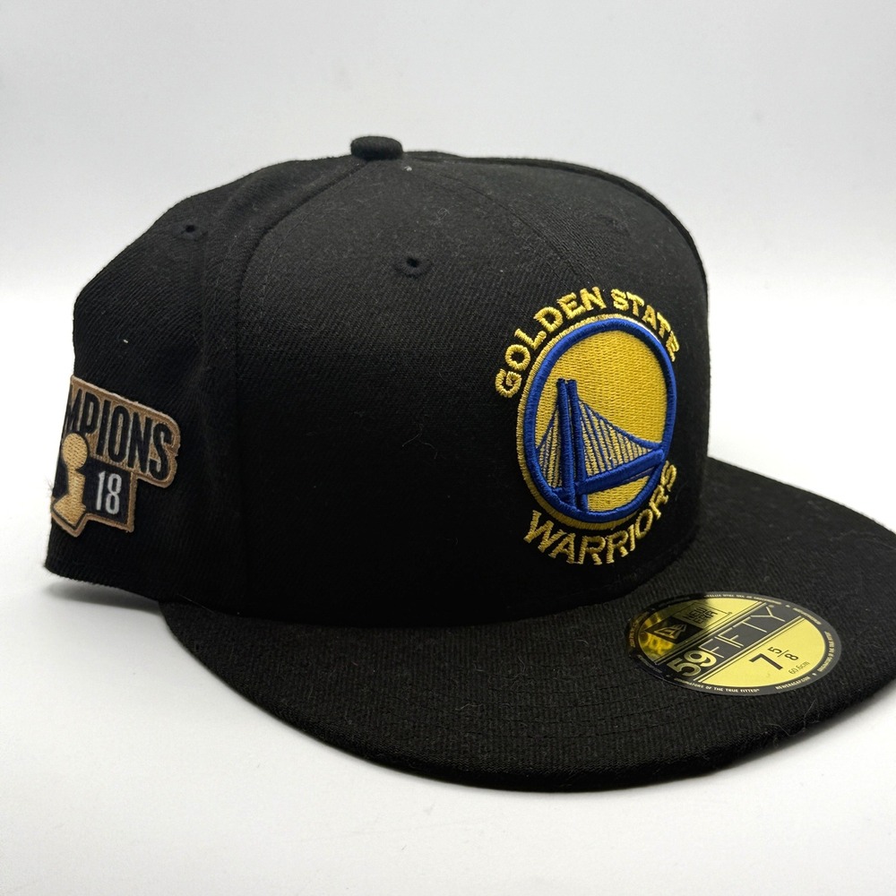 New Era 59FIFTY Golden State Warriors 2018 NBA Champions Fitted Hat Black 7 5/8